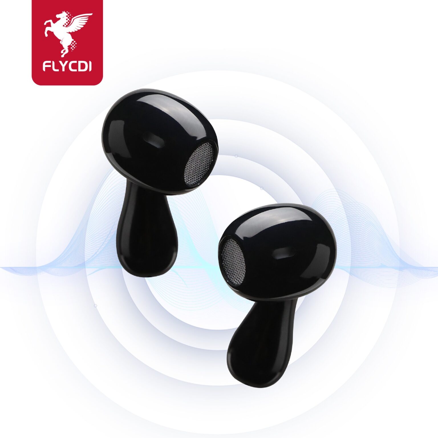 FLYCDI TWS-001 Wireless Earbuds – Bluetooth 5.3, Touch Control, Black - Image 4