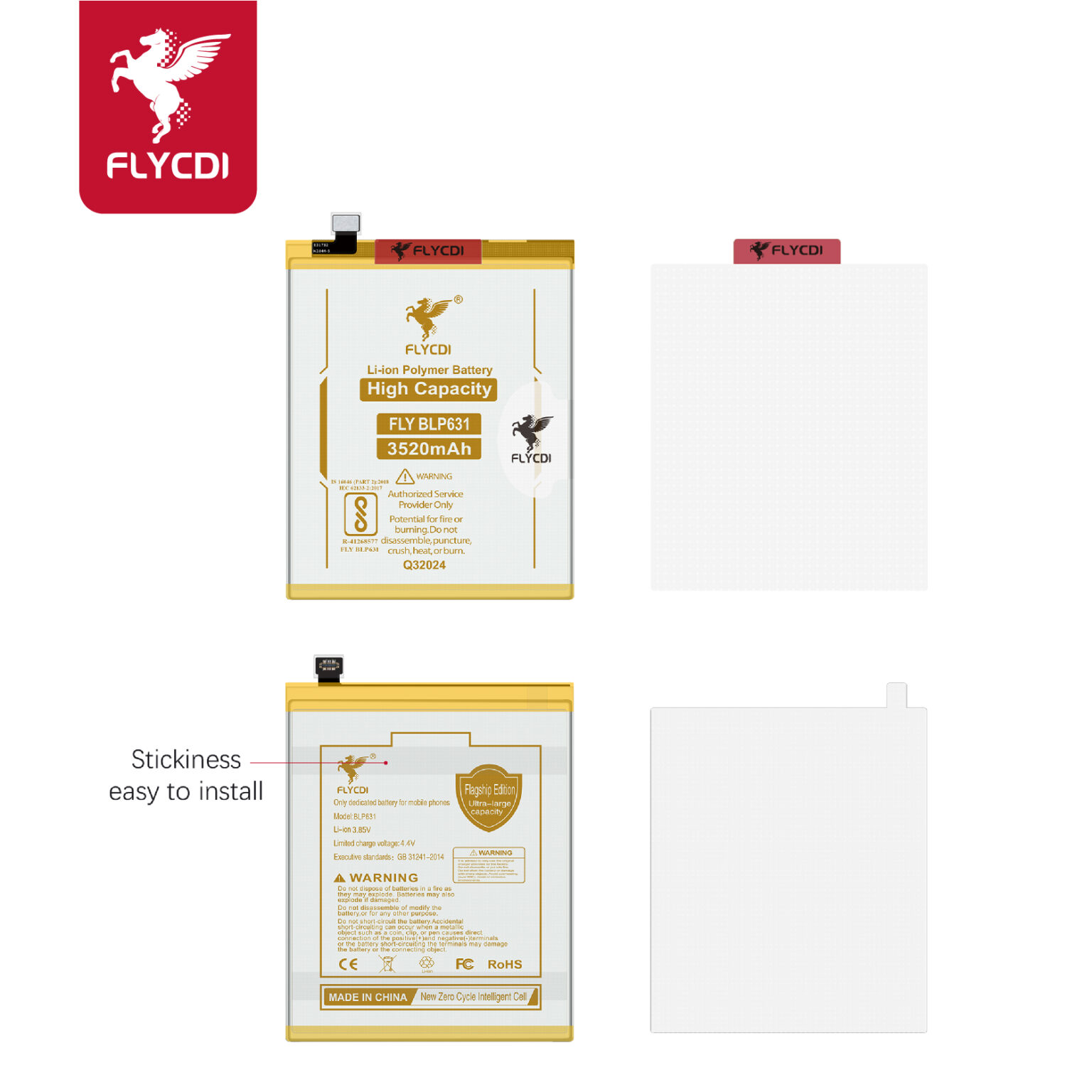 Oppo F3 Battery (3520mAh) Replacement Part BLP631 - Image 2