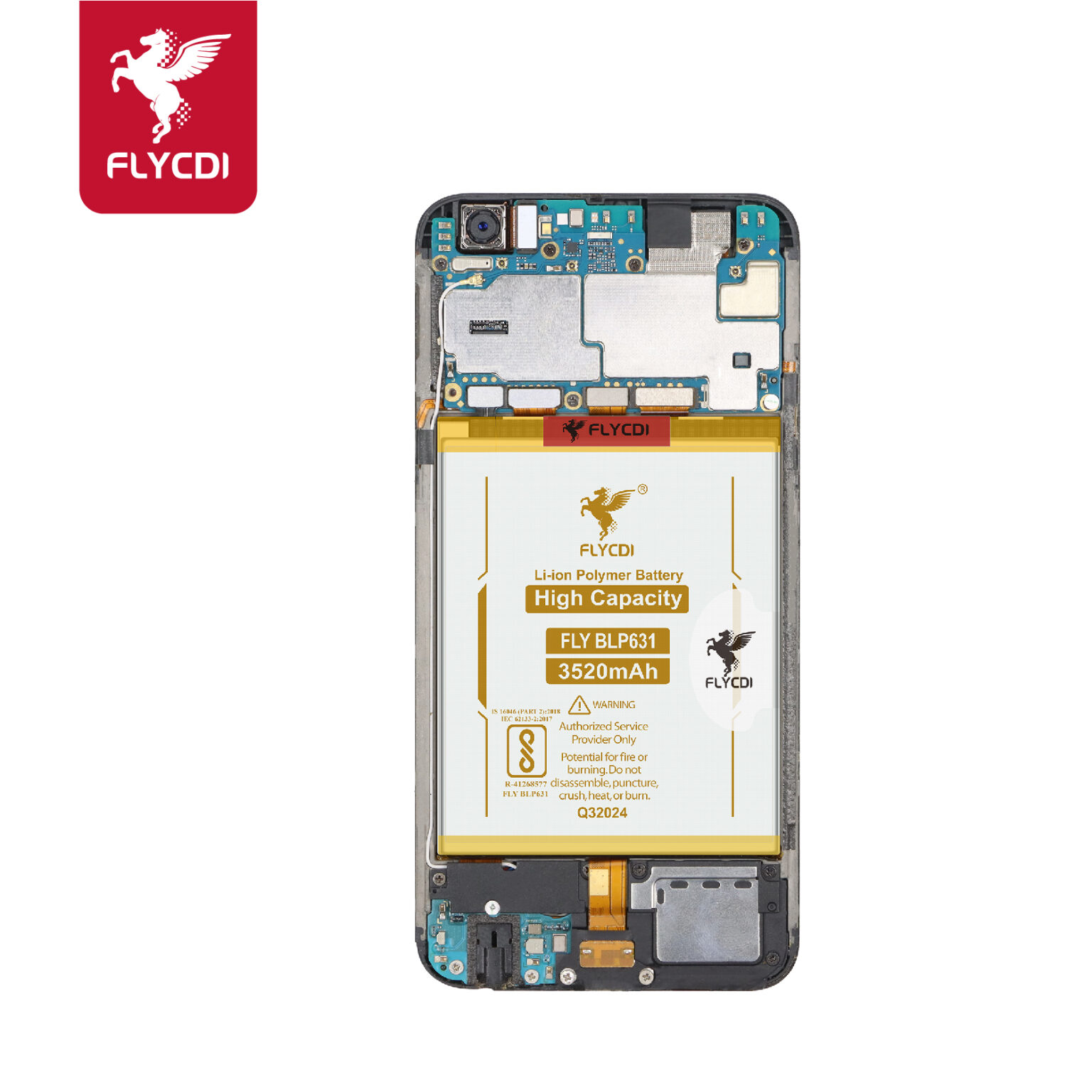 Oppo F3 Battery (3520mAh) Replacement Part BLP631 - Image 3