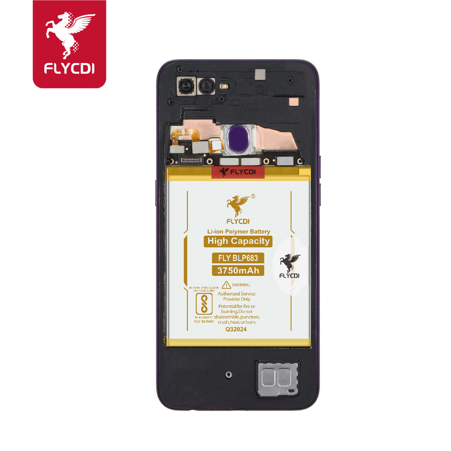 Oppo F9 Pro Battery (3750mAh) Replacement Part BLP683 - Image 3