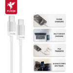 FLYCDI Fast Charging Cable FLK005 Type-C to Type-C 6A Fast Charging Cable (1M, White) - Image 8