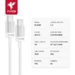 FLYCDI Fast Charging Cable FLK005 Type-C to Type-C 6A Fast Charging Cable (1M, White) - Image 9