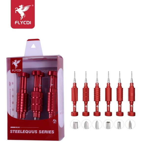 FLYCDI Steeleequus Series 6-Piece Precision Magnetic Screwdriver Set