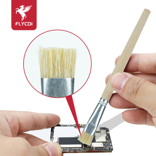 FLYCDI Anti-Static Motherboard Cleaning Brush – Wood Handle