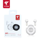 FLYCDI HiFi TWS Earbuds – Bluetooth 5.4, Smart LED Display, White
