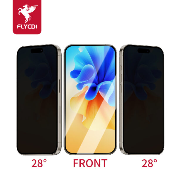FLYCDI-iPhone 16PROMAX PRIVACY TEMPERED GLASS KG190