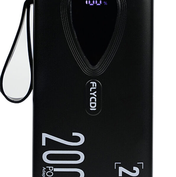 FLYCDI Smart Power Bank 20000mAh – ZW-F320 (Triple Output, LED Display, Built-in Cables)
