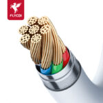 FLYCDI Fast Charging Cable CCA045 Type-C to Type-C 6A Fast Charging Cable (1M, White) - Image 4