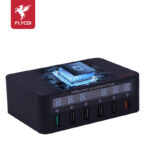 FLYCDI FDC-007 65W 6-Port USB Charger with Wireless Charging & Display - Image 4