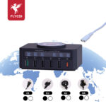FLYCDI FDC-007 65W 6-Port USB Charger with Wireless Charging & Display - Image 7