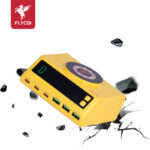 FLYCDI FDC-009 110W 6-Port Desktop Charger with Wireless Charging & Smart Display – Yellow Edition - Image 6