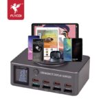 FLYCDI FDC-010 Smart Desktop Charger with LCD & Wireless Charging – 140W Total Output - Image 3