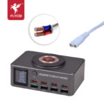 FLYCDI FDC-010 Smart Desktop Charger with LCD & Wireless Charging – 140W Total Output - Image 8