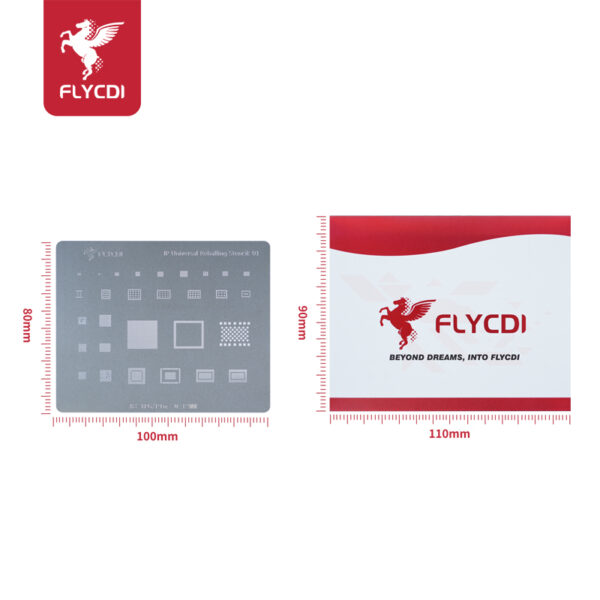 FLYCDI Tin Planting Stencil for All Chipsets (Apple, Samsung, MTK, etc.) GJ0107