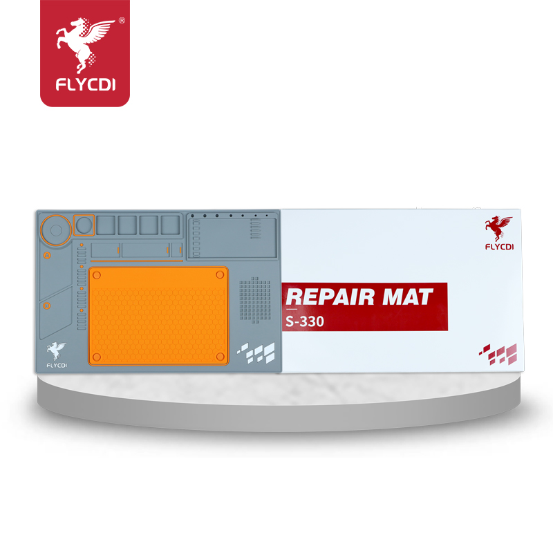 silicone-soldering-repair-mat-s330-00001.jpg FLYCDI S-330 Heat-Resistant Silicone Soldering Repair Mat for Mobile & PCB Work - Image 1